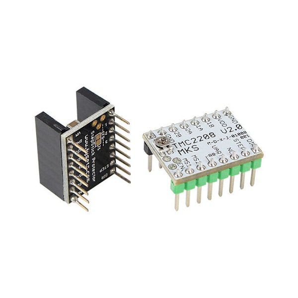 3D-printer Trinmotor Driver TMC2208 Lydløs med Lige Indsætningsmodul og Køleplade