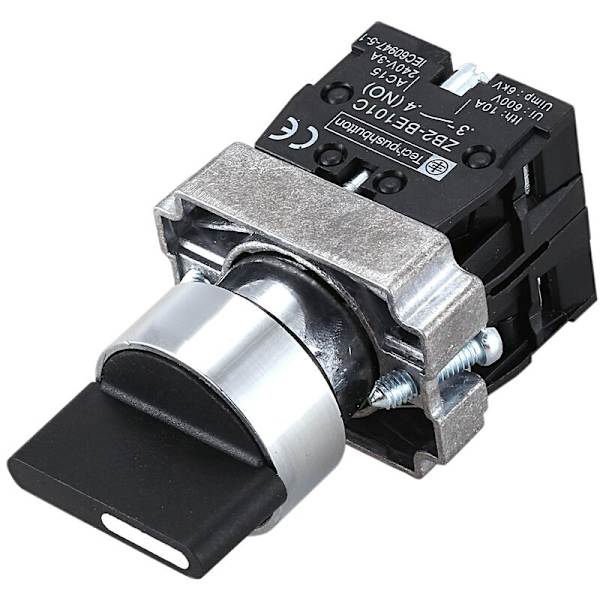 22mm lukittava 2 nro 3 - asentoinen kiertovalitsin valitse musta ZB2-BE101C
