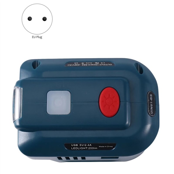 For Inverter Generator med dobbel USB LED-lampe for BOS220V litiumbatteri 18V bærbar inverter