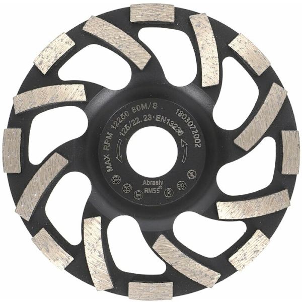 Ammattimainen timanttilaikka Hiova 125 mm x 22,2 mm Hiontalaatta Tasoite, asfaltti, laasti, hankaavat rakennusmateriaalit