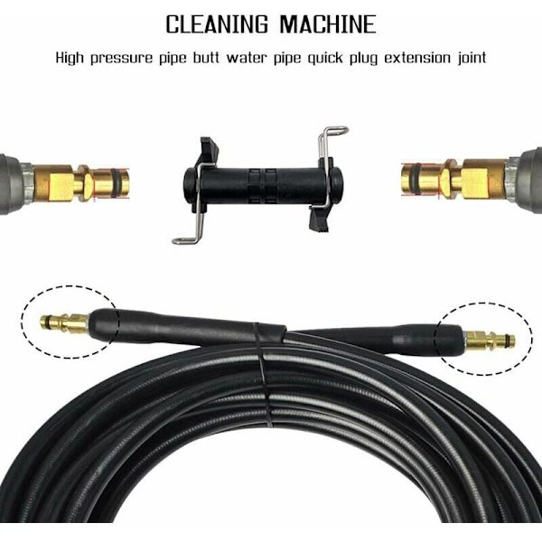 Ledningsadapter for skjøt, slange for vannrensing, høytrykksvasker, kompatibel med Karcher K2 K3 K4 K5 K6 K7