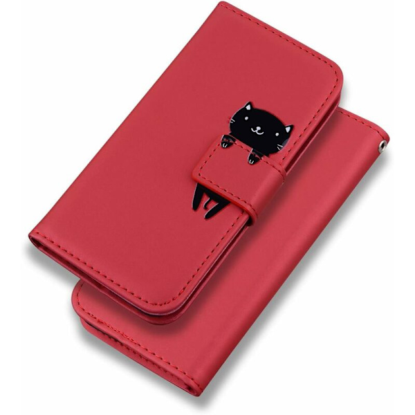 iPhone 11 Etui Tegneserie Dyr Sød Foldbar Stativ (Rød)-