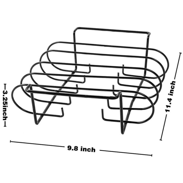 Grill, plass til 4 ribber, brukes til grill og grill (2 ribber)