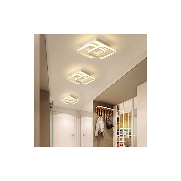 Moderne Loftlampe 3000k-6000k Justerbar Lysarmatur til Spisestue, Køkken, Soveværelse, Gang, Kontor (Hvid)