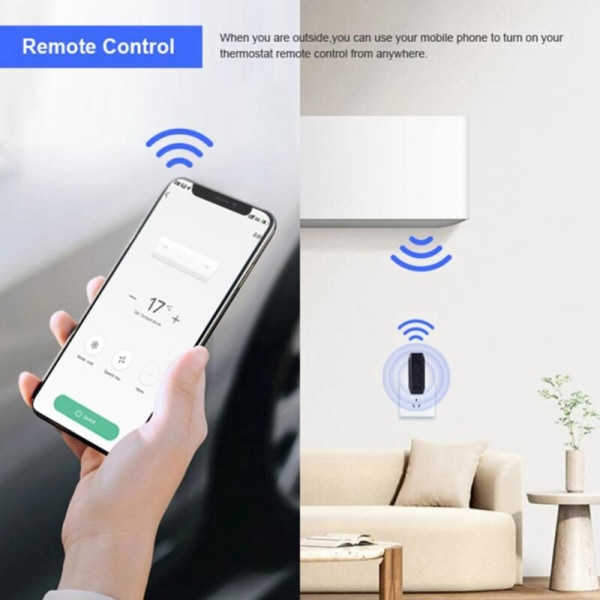 Tuya Wifi IR RF Universalfjärrkontroll Smart APP-kontroller 180° Fällbar för olika IR- och RF-hushållsapparater