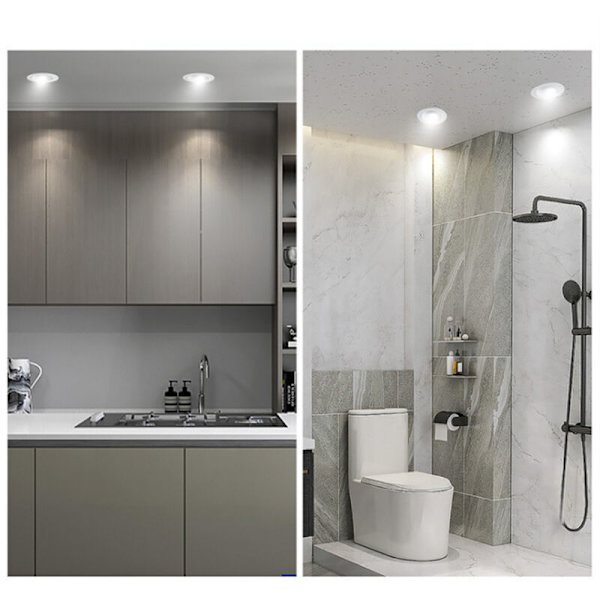 12W LED Indbygget Downlight 6500K Loftspot Moderne Vandtæt Indbygget Lys til Køkken Stue Badeværelse