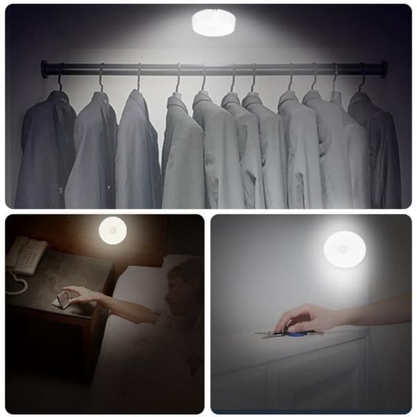 LED Human Body Induction Light Energy Saving USB Charging Bedroom Kitchen Hall Closet Night Lamp