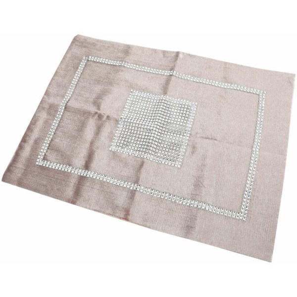 Mousserande diamant placemats bröllopsdekor flanell 30 x 40 cm champagne