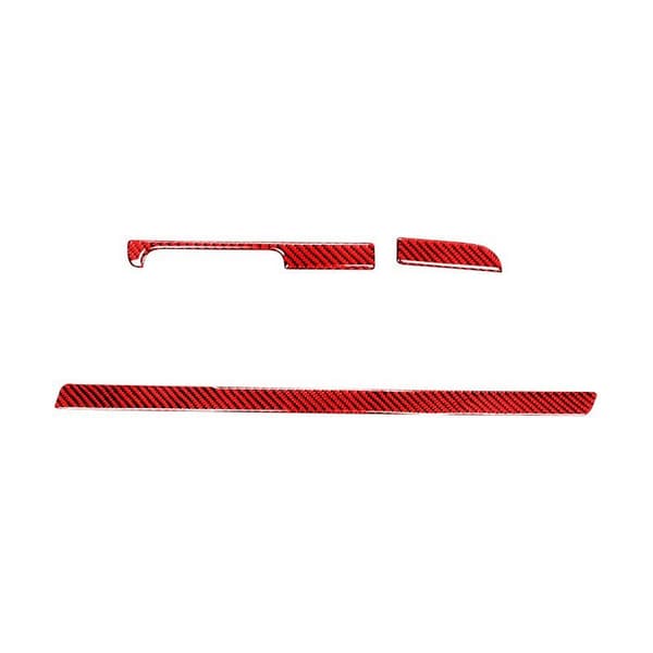Karbonfiber dashborddeksel trim for Scirocco 2009 2010 2011 2012 2013 2014 2015 2016 (Rød)