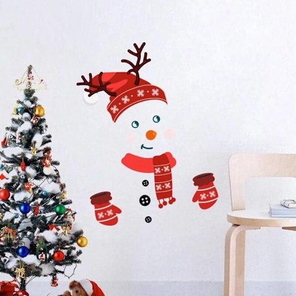 Cartoon Snowman Jul Kylskåpsmagneter Skåp Roliga Dekaler Söta Kök Garage Semester Dörr Dekor