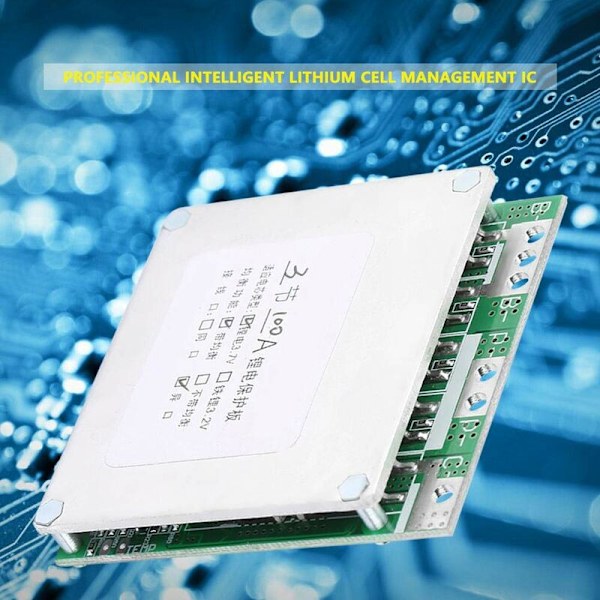 Litium-akkujen suojauslevy 3S 12V 100A Akku PCB BMS -piirilevy tasapainolatauksella Akun latauksen suojauslevy