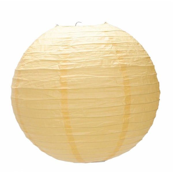 1 x Japansk Japansk Papir Lanterne Lampeskærm til Bryllup, 40 cm (16 Tommer) Dyb Gul