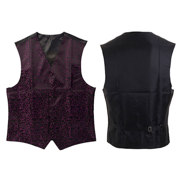 Bryllupsvest til Top Swirl (Sort / Lilla XXXL / UK 46)