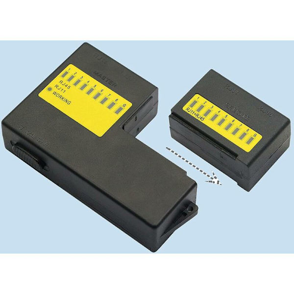 RJ45 RJ11 RJ12 UTP LAN Netværkskabel Tester Netværksværktøj, Batteri Ikke Inkluderet, Sort