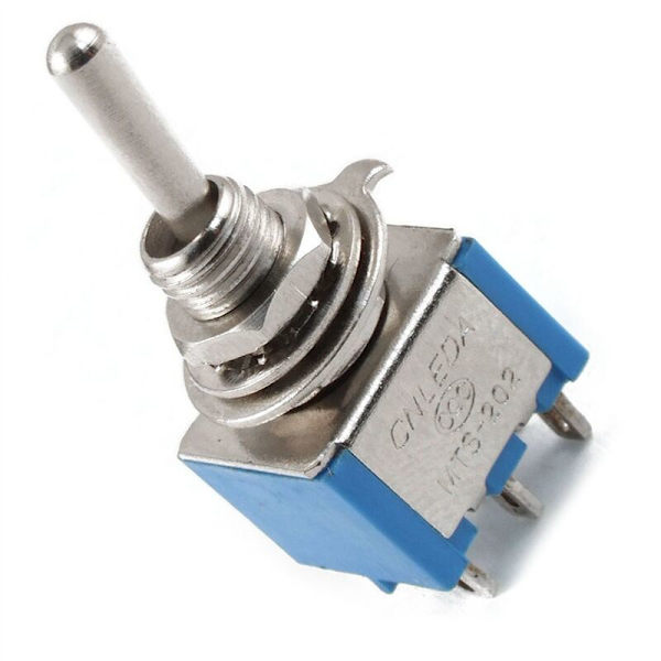 5 kpl AC 3A / 250V 6A 125V 6-napainen DPDT 2-asentoinen vipukytkin, sininen