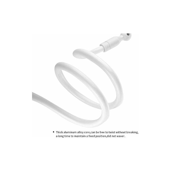 DENUOTOP Mobiltelefonholder Svanehals Stativ Universal Holder til iPhone Samsung Huawei Smartphone Tablet 360 ° Rotation (Hvid)-DENUOTOP