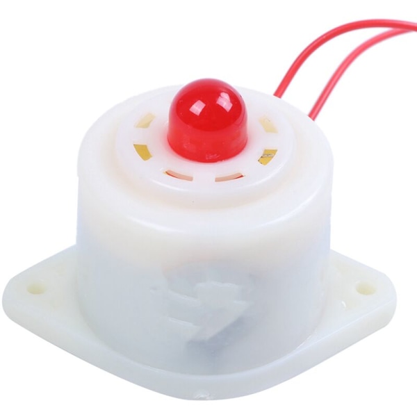 2X -3 AC 220V Industriell Röd LED Blinkande Buzzer Alarm Siren 100 DB Vit