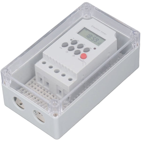 Svømmebassengpumpetimer Vanntett Digital Boks Programmerbar Tidskontrollbryter for Varmer Spa Motor AC 220V