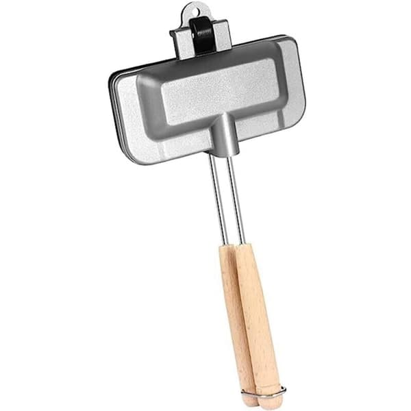 Pølsegrill, dobbeltsidig sandwichform, osteform, stekepanne for camping