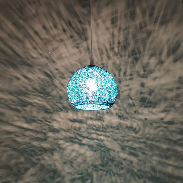 2X Køkken Pendellampe Soveværelse Loftlamper Hotel Lampe Lysekrone Blå Belysning