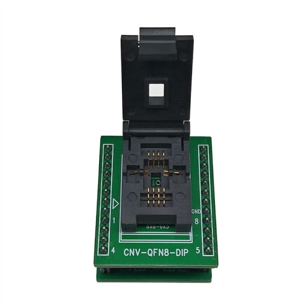 QFN8 DFN8 WSON8 Programmeringssokkel Pin Pitch 1,27 mm IC Kroppsstørrelse 6X8mm Clamshell Testsokkel ZIF Adapter Kelivn Sokkel