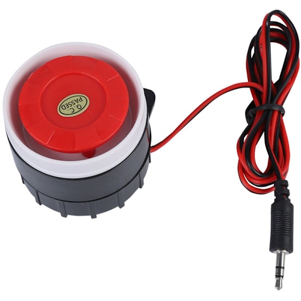 120dB DC 12V Mini Trådløs Horn Rød Sirene Lydalarm System Advarselshorn til Hjemmesikkerhed