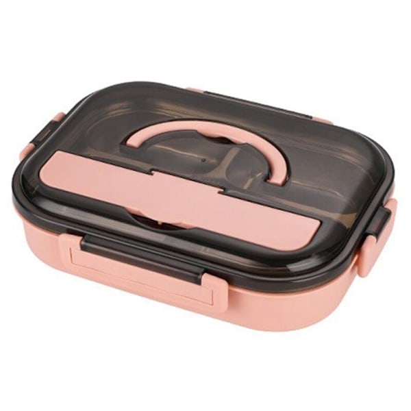 Lunch Box Japanese Style Box for Kids Student Food Container Material Square Leakproof Lunch Box with Compartment Pink