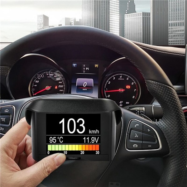 Auton digitaalinen nopeusmittari A202 OBD2 tietokoneen instrumenttinäyttö Head Up Display Trip