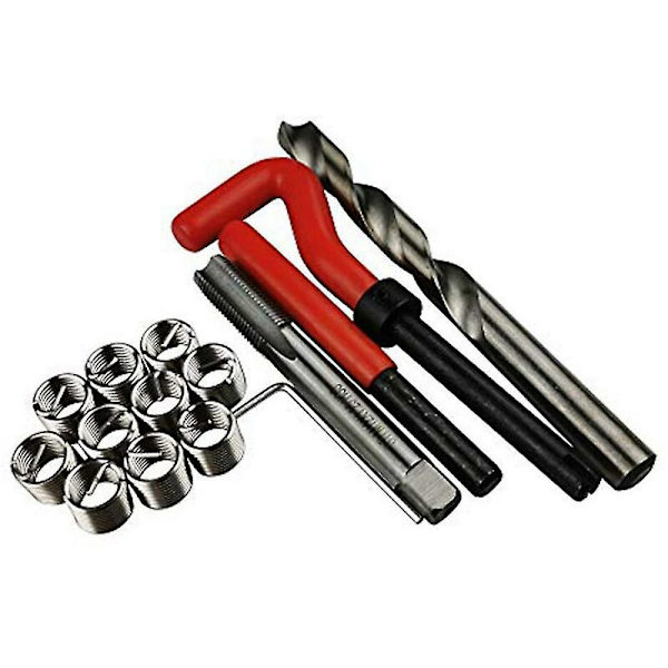 15 stk gjengesett metrisk M12 X 1,25 mm gjengeinnsatssett trådinnlegg gjengerep