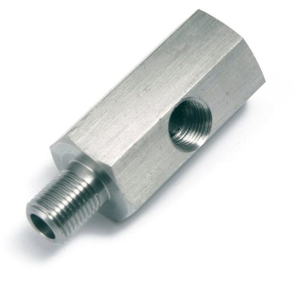 1/8 tommer NPT lufttrykssensor T-stykke til turboadapter fødeledning måler