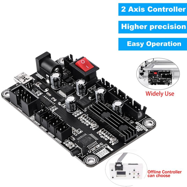 2-axlig styrenhet Holografisk gravyr CNC GRBL-styrkort Offline-styrenhet USB-port Styrkort 2-axlig kontrollpanel