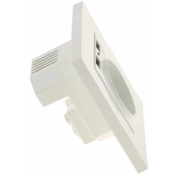 Vægstikkontakt med dobbelt USB - Oplader til iPhone/Android fransk stik