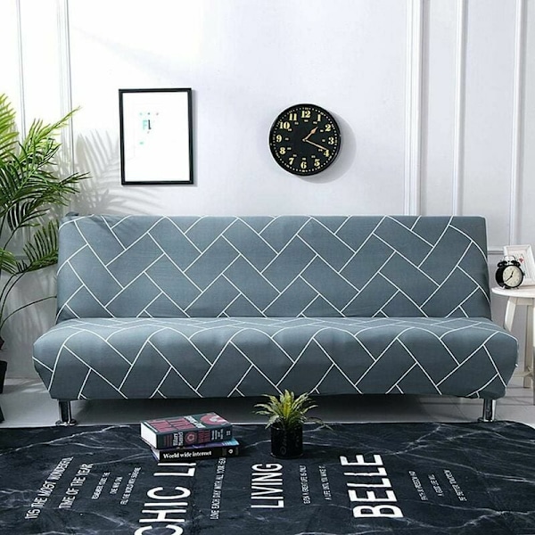 Heltäckande Armlös Soffa Sängöverdrag, Avtagbart, Skyddar Perfekt 160-190cm Soffa