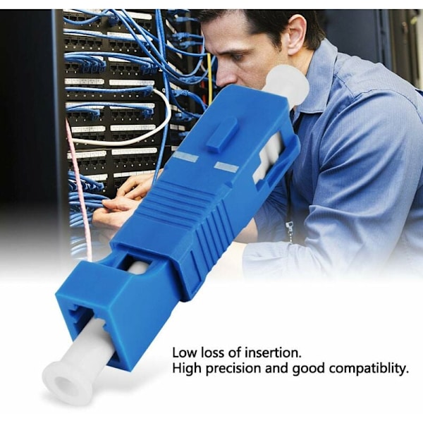 Fiberoptisk adapter, SC hann til LC hunn Single Mode Fiberoptisk hybrid optisk konverter for nettverk og optisk kommunikasjon