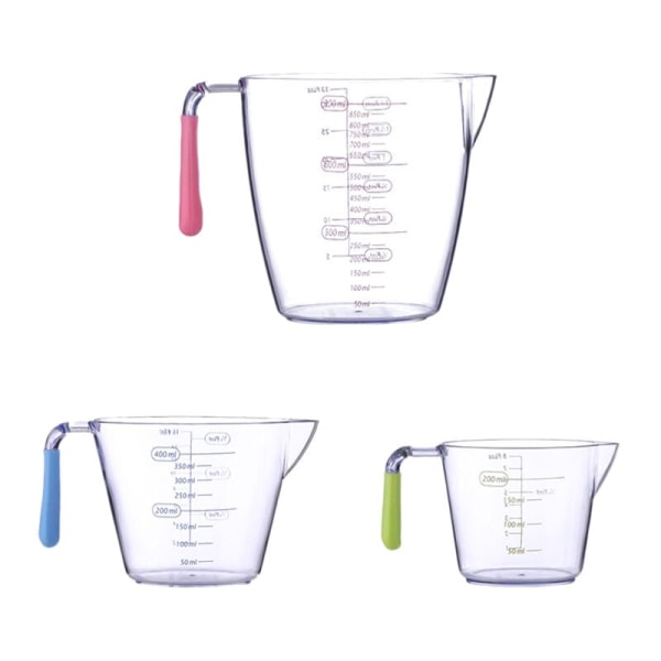 3 Koppar Mjölk Ägg Skala Mätkopp Mätverktyg - Transparent Kopp
