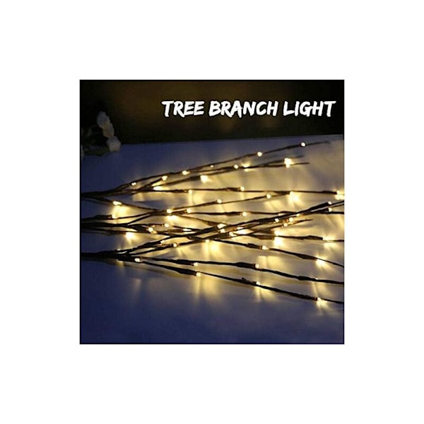 LED Grenlys, 20 Vandtætte Grenlys 77CM Varmt Hvid Grenlys med Planter AC-Drevet til Jul, Påske, Halloween