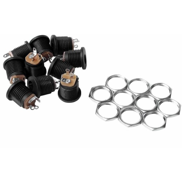 10 st DC 2.1x5.5mm Panel Power Jack