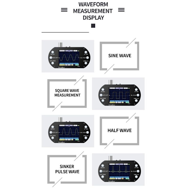 PDS138 Mini digitaalinen oskilloskooppi 2,5 MHz:n näytteenottotaajuus 200 kHz:n kaistanleveys Tukee AUTO 80 kHz:n PWM:ää DIY-elektroniikan korjaukseen