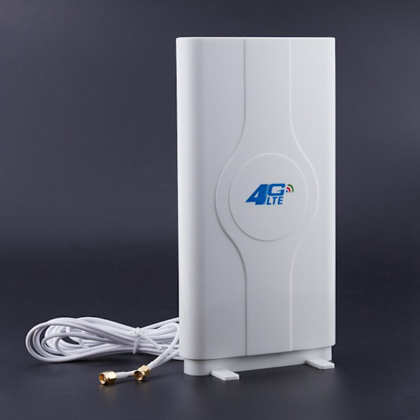 Lte-antenne 700-2600mhz 88dbi 3g 4g mobilantenne hannkontaktforsterker Mimo+ panelantenne 2 meter (2x SMA-hann)