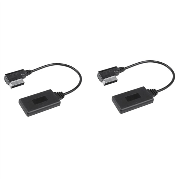 2X Bilmodul Uten Bluetooth Musikkadapter Aux Mottaker Lydkabel for W212 S212 C207 Radio Multimedia Interface mmi