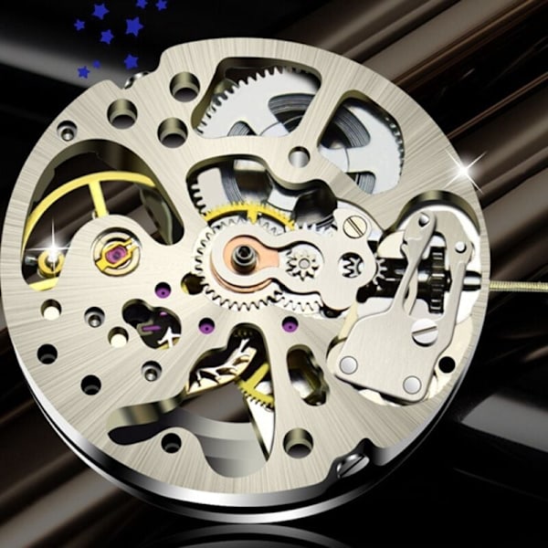 Radiation-Up Pendulum Skelet Bevægelse Pendul Indstilling Radial Mønster Automatisk Urværk Bevægelse 2001