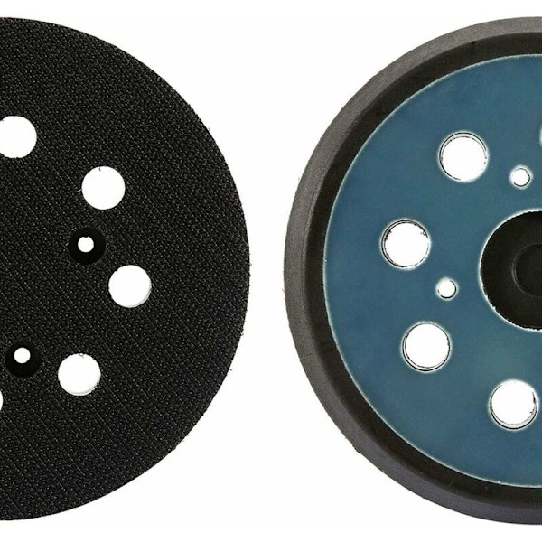Slibeskiver 125mm Slibeskive 8 Huller 4 Negle Blå Sort til Elektriske Slibemaskiner Metalpoleringsskive Sandpapir Slibeskiver til Hurtigpolering -DENU