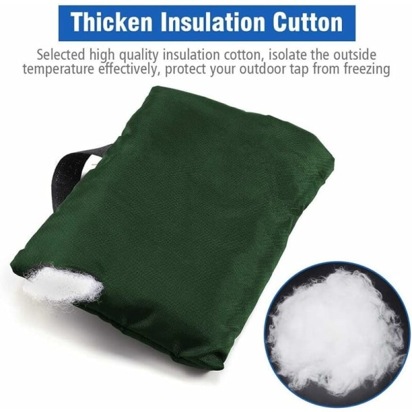 2-pack bekvämt cover，Betterlife för att skydda din utomhuskran, tjock cover från frysning - grön