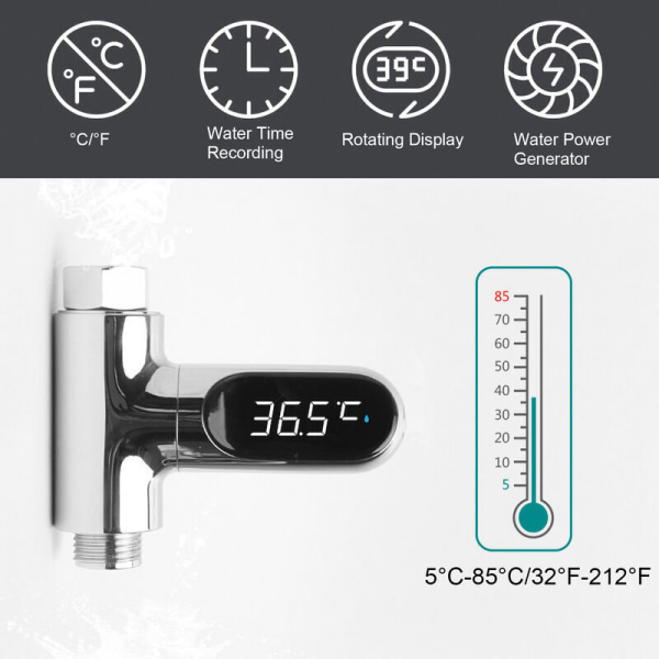 Vattentemperaturmätare V2 Vattentemperaturmätare för spädbarn Bad Digital display Dusch LED Elektronisk termometer