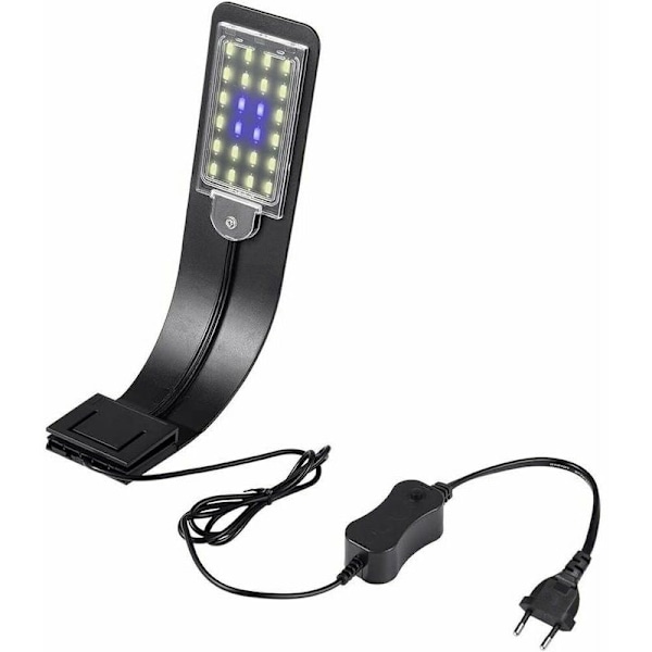 Akvarielys LED Lampe Hvit og Blå Nano Klippbelysning for Fisk Planter 23-50 cm