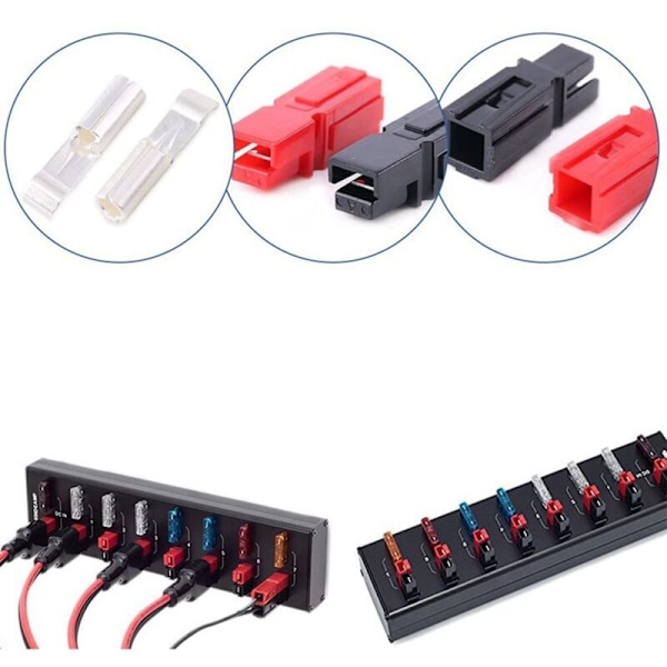 15A Power Connector Assortment Kit Disconnect Terminals Modular Battery Connector 16-20AWG