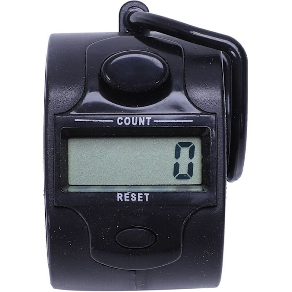 Mini 5-cifret LCD digitalt display digitalt håndholdt tælleapparat hvid