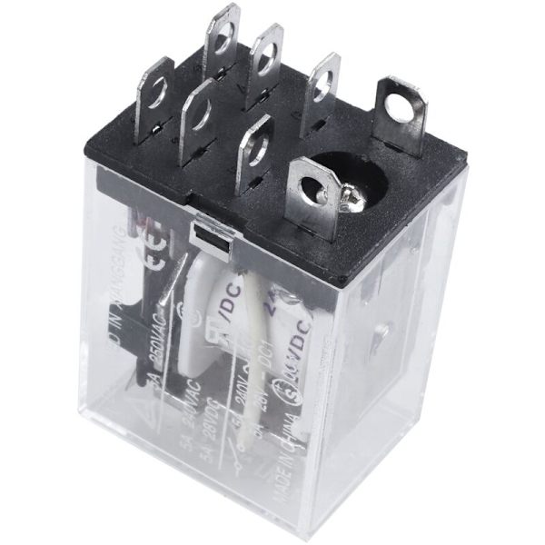 Spold DC 12V 10A 240VAC 28VDC Elektromagnetiskt Relä DPDT JQX-13F2Z