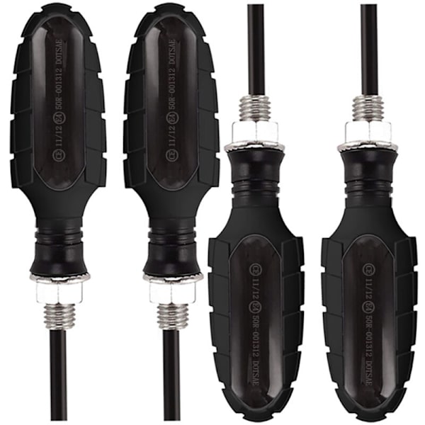 4 st universella LED-blinkers för motorcykel, 12 V, blinkers, belysning, 16 lampor