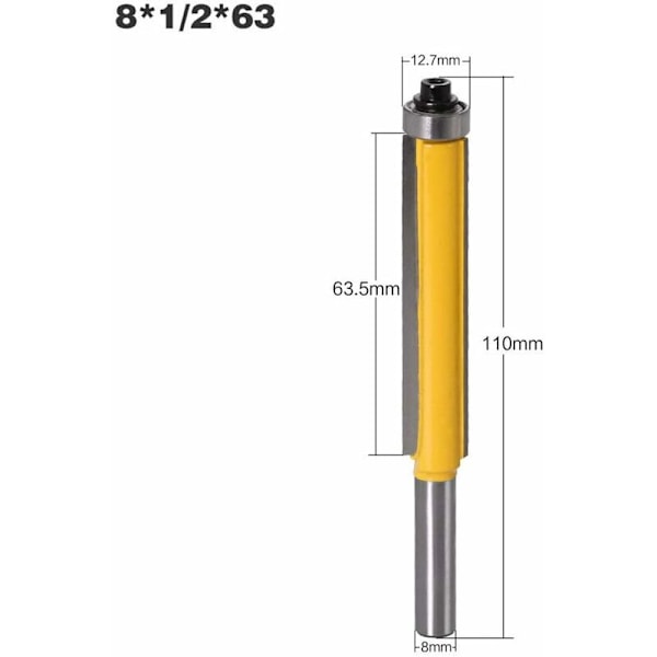 Puutyöstökutteri, Extra Pitkä Kutteri, Viilutuskutteri, Suora Terä - 76,2 mm, 8 mm Varrella (8 mm x 1/2 Tuumaa x 63 mm)